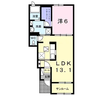 テール シエルⅠ【1階】の間取り