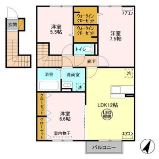 グラマードマレⅢ C【2階】の間取り