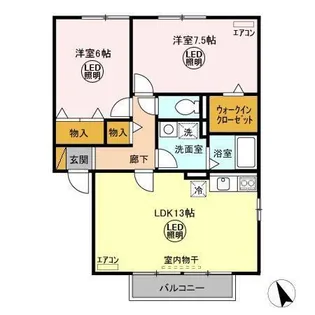 サンク・クレール ABC【2階】の間取り