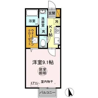 セジュール神之池【1階】の間取り