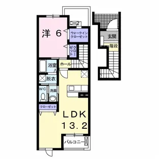 アークヒルズ知手A【2階】の間取り