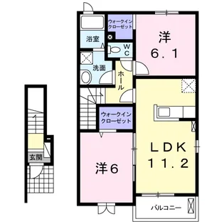 エクセランメゾンC【2階】の間取り