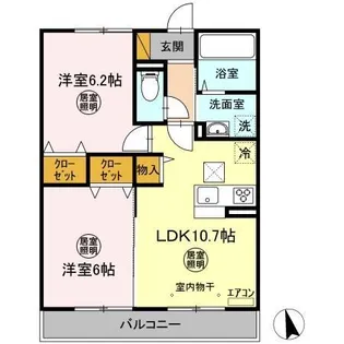 コンフォートⅢ B【1階】の間取り
