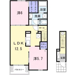 ヴェント【2階】の間取り