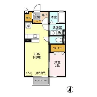 リロイコア EAST【2階】の間取り