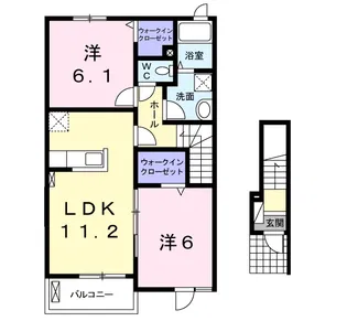 ゴールド シュラインⅡ【2階】の間取り