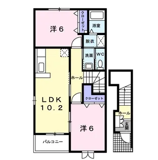 サンシャインⅠ【2階】の間取り