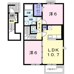アバンツァート【2階】の間取り