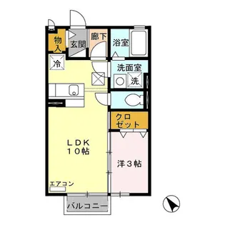 ヴィラ・グリーン【1階】の間取り