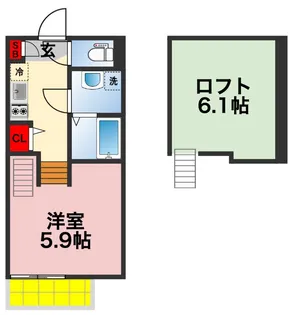 ドムス・フォルティア【2階】の間取り