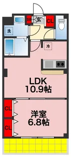オリエンタルコート千葉中央Ⅱ【4階】の間取り