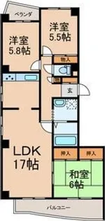 カサブランカ【3階】の間取り