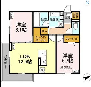 トリシアYH Ⅱ【2階】の間取り