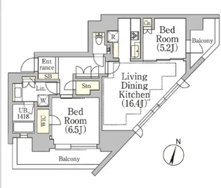 プライムガーデン西麻布【1101号室】の間取り