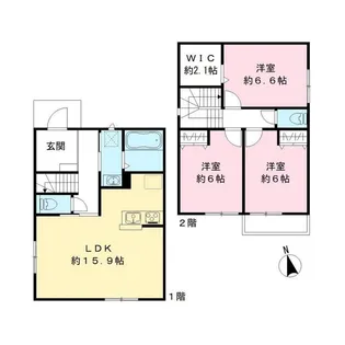 千葉県千葉市稲毛区園生町【一戸建】の間取り