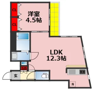千葉県千葉市若葉区都賀4丁目【マンション】の間取り