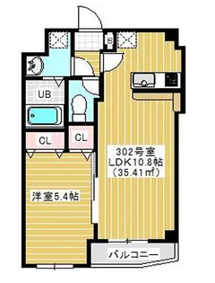 Chez Plaisant【302号室】の間取り