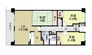 シャトーイノハナ【5階】の間取り