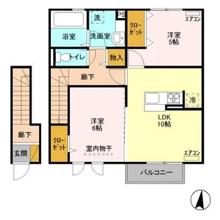 ロマージュNARITAⅡ【2階】の間取り