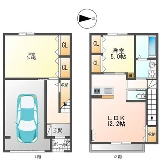 ガレージハウス・ペット可 プリマステラ【1階】の間取り