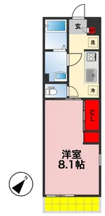 リブリ・ルームス弁天3【208号室】の間取り