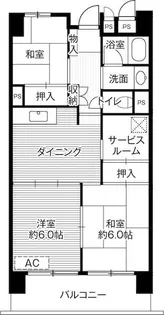 ビレッジハウス成田吾妻タワー1号棟【14階】の間取り