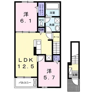 プロスペリテⅠ【2階】の間取り