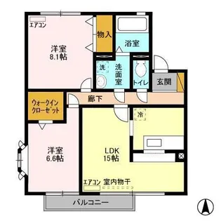 セジュールプラムハイツ【1階】の間取り