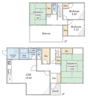 千葉県佐倉市南臼井台【一戸建】の間取り