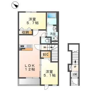 クエストアロー【2階】の間取り