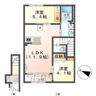 ラ・ヴィータ【2階】の間取り