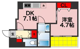 チェリーブロッサム【102号室】の間取り
