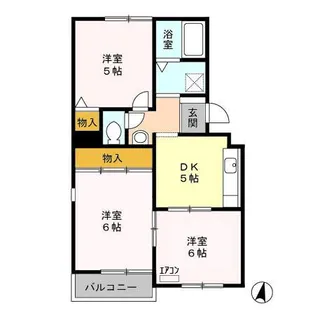 シャタル日吉台【2階】の間取り