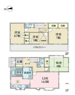 千葉県佐倉市臼井【一戸建】の間取り