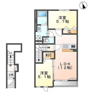 グランツ【2階】の間取り