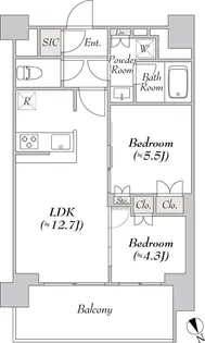 東京都江東区佐賀2丁目【マンション】の間取り