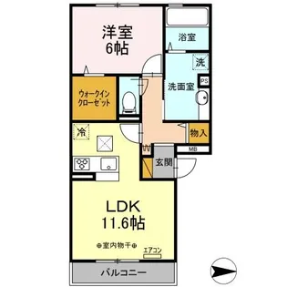 ブリランテ B【1階】の間取り