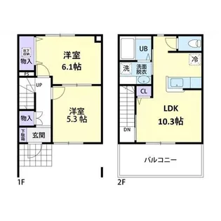 Arietta B(アリエッタ)【102号室】の間取り