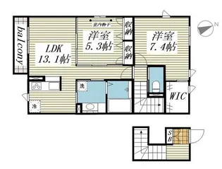 シャルール【2階】の間取り