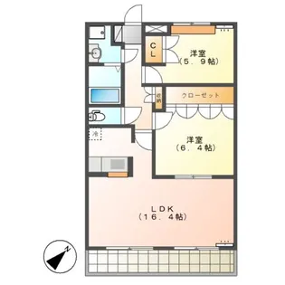 サールナート【2階】の間取り