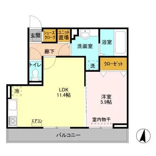 トリアノン【302号室】の間取り