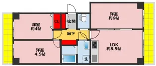 エバーグリーン門真【804号室】の間取り