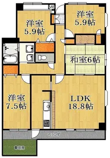ソアール八千代中央Ⅲ【101号室】の間取り