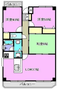 ラフィーネ八千代【8階】の間取り