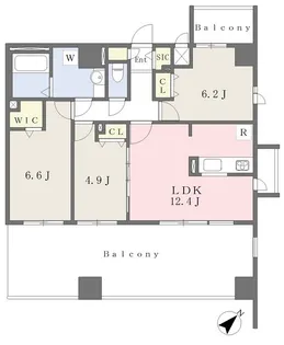 Gスクエア【901号室】の間取り