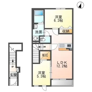 ディアレスト【202号室】の間取り