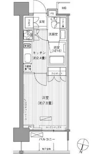 ヒューリックレジデンス千葉中央【708号室】の間取り