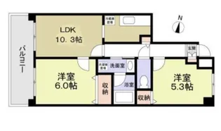 シャトーイノハナ【1階】の間取り