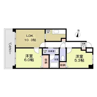 シャトーイノハナ【4階】の間取り