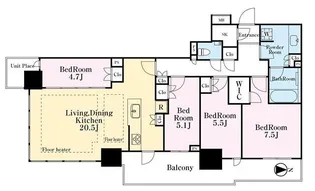 幕張ベイパーク ライズゲートタワー【20階】の間取り
